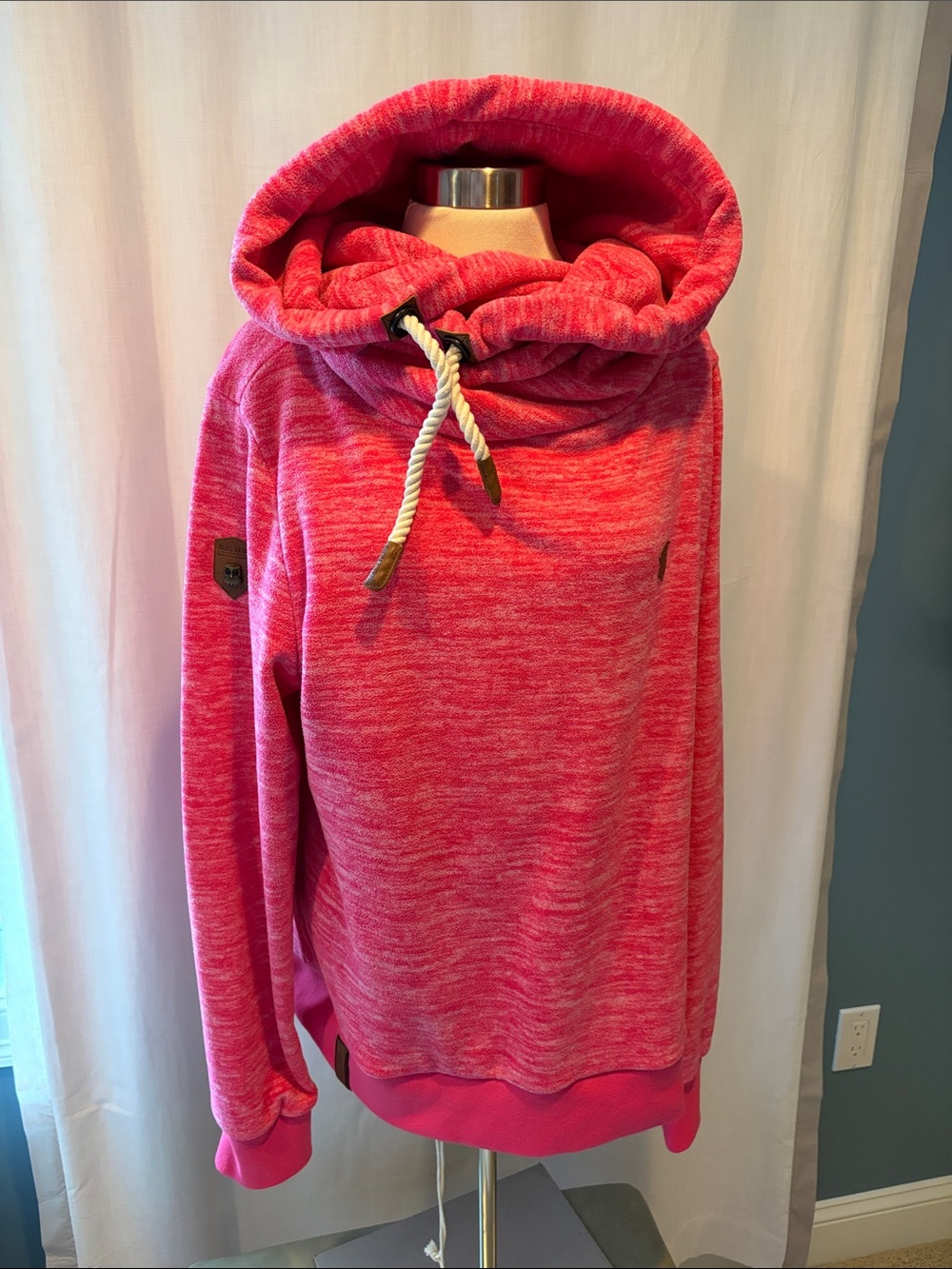 Naketano Pink Heathered Pullover Hoodie